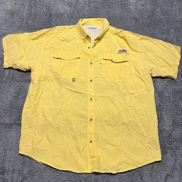 Columbia Other - Columbia Men’s Yellow Short-Sleeve Button-Down Shirt